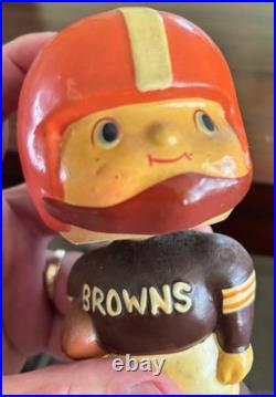 Vintage Cleveland Browns Football Bobblehead Collectible Figure 1960s