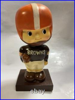 Vintage Cleveland Browns Football Bobblehead Square base Made In Japan