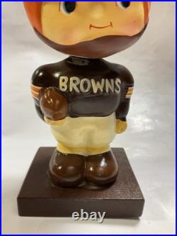 Vintage Cleveland Browns Football Bobblehead Square base Made In Japan
