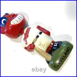 Vintage Cleveland Indians Bobblehead Nodder Green Base DAMAGED