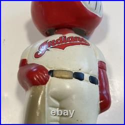 Vintage Cleveland Indians Bobblehead Nodder Green Base DAMAGED