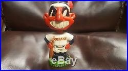 Vintage Cleveland Indians Chief Wahoo Bobblehead Green Base 1962