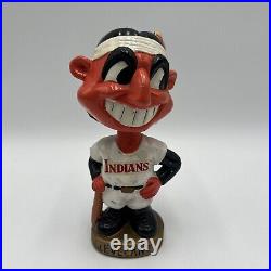 Vintage Cleveland Indians Wahoo Gold Base 1967 Bobblehead Nodder