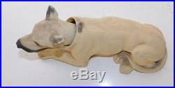 Vintage Composition Great Dane Dog Figure with Bobblehead & Glass Eyes, Germany