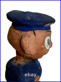 Vintage Composition Nodder Bobble Head Palmer Cox Brownie Beat Cop