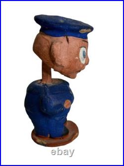 Vintage Composition Nodder Bobble Head Palmer Cox Brownie Beat Cop