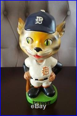 Vintage DETROIT TIGERS MASCOT Bobble Head Nodder Doll JAPAN Green BASE 1962 Vintage DETROIT TIGERS MASCOT Bobble Head Nodder Doll JAPAN Green BASE 1962