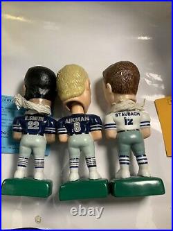 Vintage Dallas Cowboys Bobblehead Lot Roger Staubach Troy Aikman Emitt Smith lot