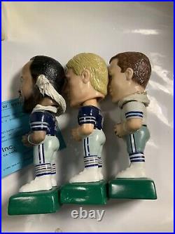 Vintage Dallas Cowboys Bobblehead Lot Roger Staubach Troy Aikman Emitt Smith lot