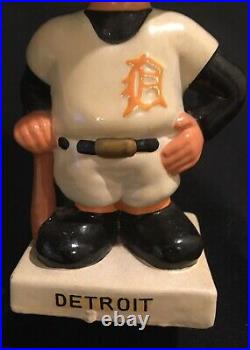 Vintage Detroit Tiger Mascot Head MLB Square White Base Bobblehead Nodder 1960s