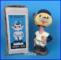 Vintage Detroit Tigers Bobble Head Nodder Bobble Head In Original Box