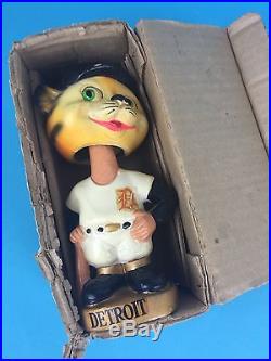 Vintage Detroit Tigers Bobble Head Nodder Bobble Head In Original Box Vintage Detroit Tigers Bobble Head Nodder Bobble Head In Original Box