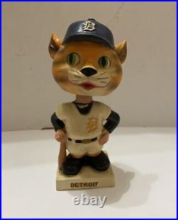 Vintage Detroit Tigers Mascot Bobblehead White Square Base Made in Japan Vintage Detroit Tigers Mascot Bobblehead White Square Base Made in Japan