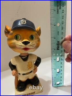 Vintage Detroit Tigers Mascot Bobblehead White Square Base Made in Japan Vintage Detroit Tigers Mascot Bobblehead White Square Base Made in Japan