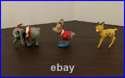 Vintage Disney Marx Toys Bambi, Dumbo, and The March Hare Bobble Head Nodders