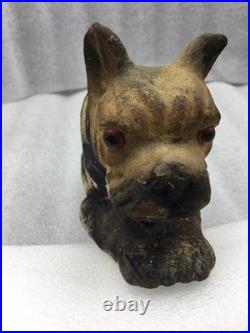 Vintage Dog Carnival Nodder Coin Bank Antique Original Boxer Early Unique Rare