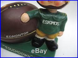 Vintage EDMONTON ESKIMOS Football Player Nodder Bobblehead Touchdown Bank