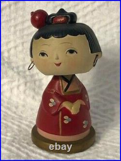 Vintage Early Japanese Kokeshi Bobblehead Figure. Never Saw Another One