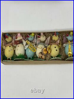 Vintage Easter Chick Bobble Head Band Vintage 60s Made In Japan Great Cond