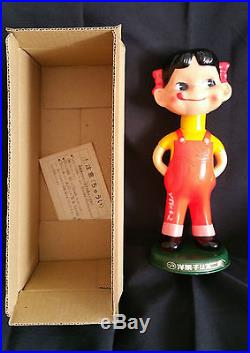 Vintage Fujiya Bobbing Bobble head Peko Ltd Ed Promo Advertising Mascot Premium