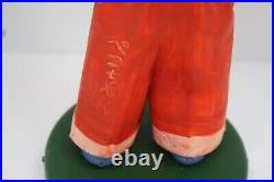 Vintage Fujiya Peko-Chan Head Shake Doll Bobble Head Nodder Japan TLC Wood Base