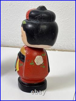 Vintage Geisha Girl & Oriental Man Bobble Head Nodder Japan