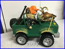 Vintage Gemmy Animated Bobblehead Hunter & Talking Deer Truck