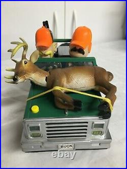 Vintage Gemmy Animated Bobblehead Hunter & Talking Deer Truck