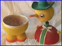 Vintage German DUCK Candy Container Bobble Head 14 H