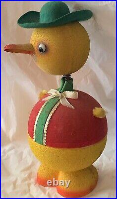 Vintage German DUCK Candy Container Bobble Head 14 H