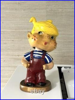 Vintage Gold Base 1960's DENNIS THE MENECE Bobblehead In Great Condition No Box