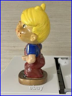 Vintage Gold Base 1960's DENNIS THE MENECE Bobblehead In Great Condition No Box