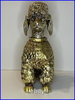 Vintage Gold Large 13 Poodle Dog Nodder Bobble Head Hollywood Regency Ardalt