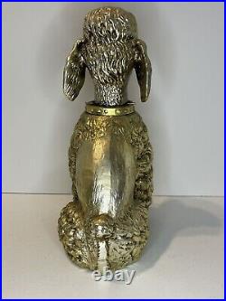 Vintage Gold Large 13 Poodle Dog Nodder Bobble Head Hollywood Regency Ardalt
