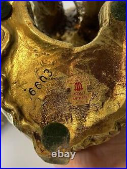 Vintage Gold Large 13 Poodle Dog Nodder Bobble Head Hollywood Regency Ardalt