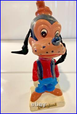 Vintage Goofy Bobble Head Doll Disneyland 7 Japan Chalkware 1960s
