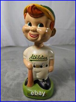 Vintage Green Base Oakland Athletics Baseball Head Bobblehead RARE LOOK