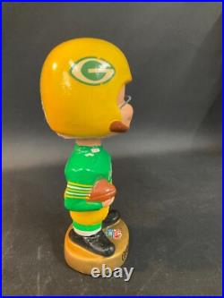 Vintage Green Bay Packers NFL Football Gold Base BOBBLEHEAD 1960's 00 NICE
