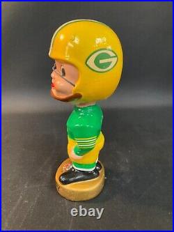 Vintage Green Bay Packers NFL Football Gold Base BOBBLEHEAD 1960's 00 NICE