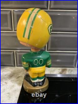 Vintage Green Bay Packers NFL Football Gold Base BOBBLEHEAD 1960's 00 cc