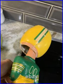 Vintage Green Bay Packers NFL Football Gold Base BOBBLEHEAD 1960's 00 cc