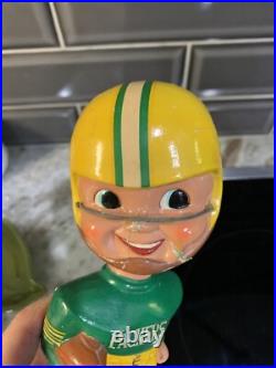 Vintage Green Bay Packers NFL Football Gold Base BOBBLEHEAD 1960's 00 cc