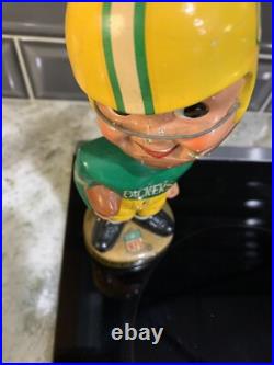 Vintage Green Bay Packers NFL Football Gold Base BOBBLEHEAD 1960's 00 cc