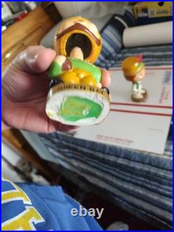 Vintage Green Bay Packers RARE 1960's Football Bobblehead Nodder Kissing Set