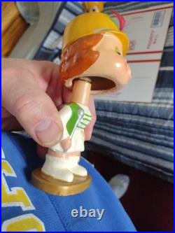 Vintage Green Bay Packers RARE 1960's Football Bobblehead Nodder Kissing Set