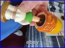 Vintage Green Bay Packers RARE 1960's Football Bobblehead Nodder Kissing Set