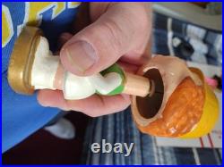 Vintage Green Bay Packers RARE 1960's Football Bobblehead Nodder Kissing Set