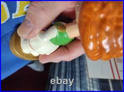 Vintage Green Bay Packers RARE 1960's Football Bobblehead Nodder Kissing Set