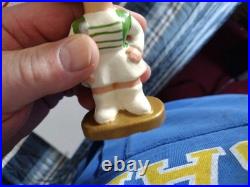 Vintage Green Bay Packers RARE 1960's Football Bobblehead Nodder Kissing Set