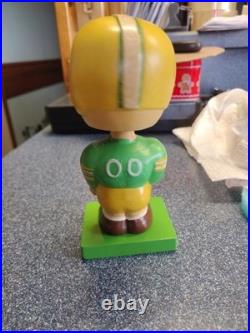 Vintage Green Bay Packers Wood Base RARE Football Bobblehead Nodder